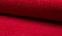 Double Sided Cotton TERRY TOWELLING Fabric Material - RED